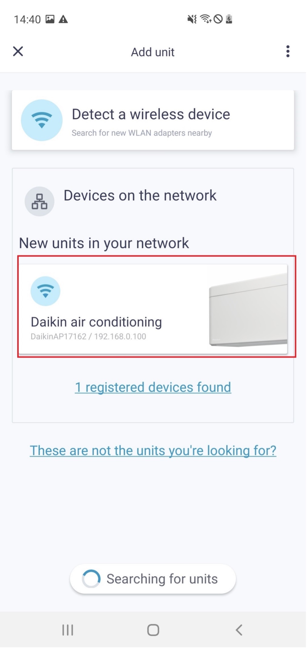 ONECTA from Daikin controller