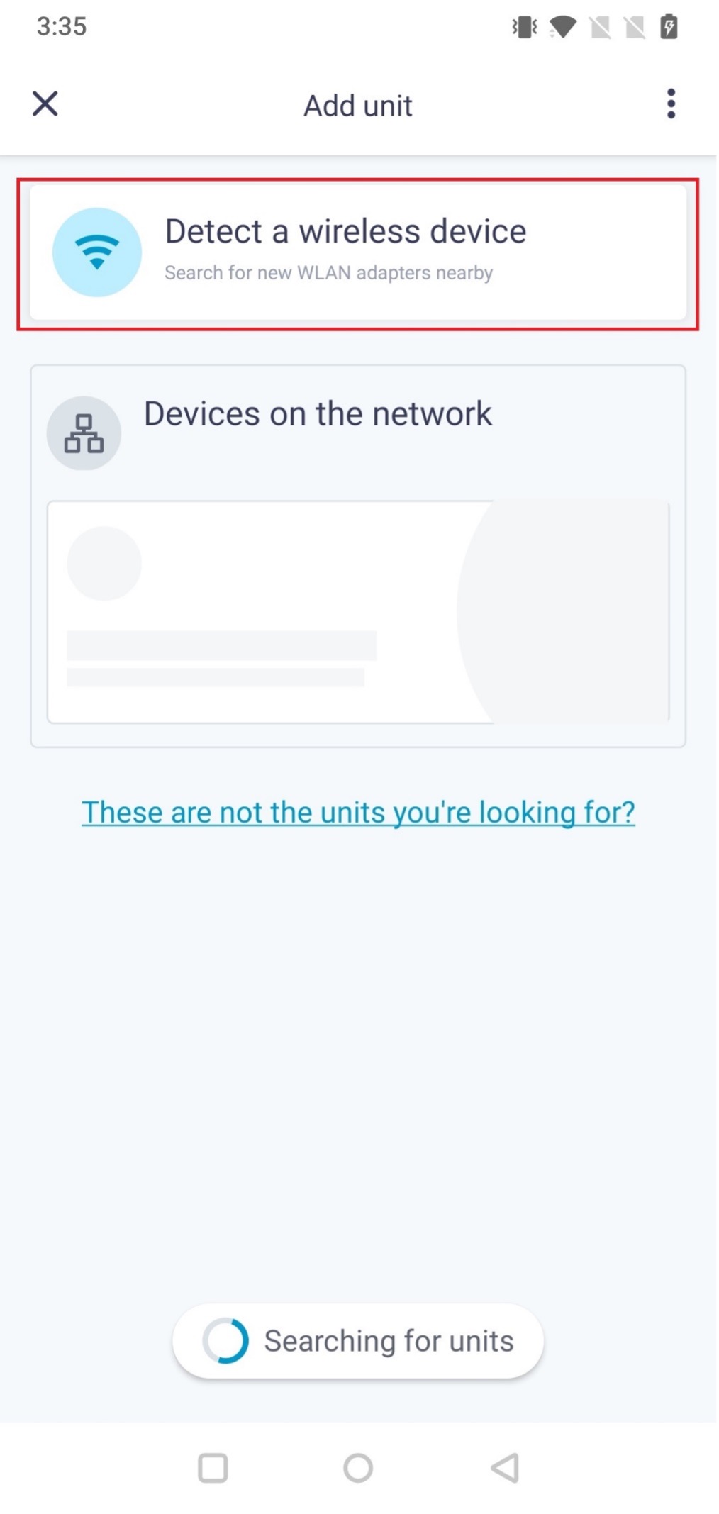 ONECTA Wireless device